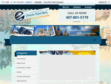 Tablet Screenshot of orlandoticketstore.com